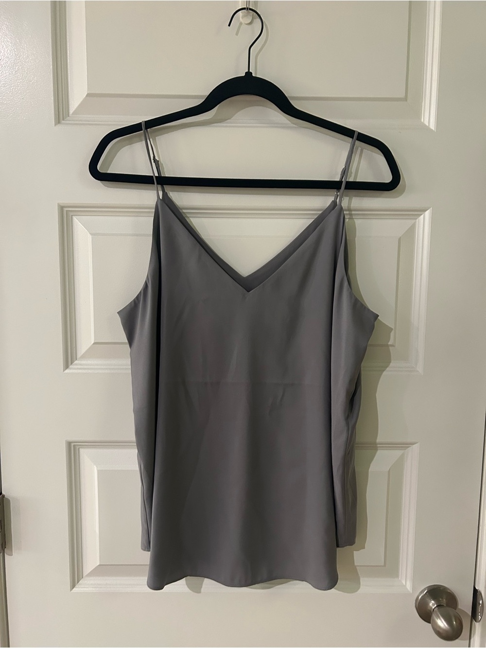 Express Gray V-Neck Spaghetti Strap Camisole